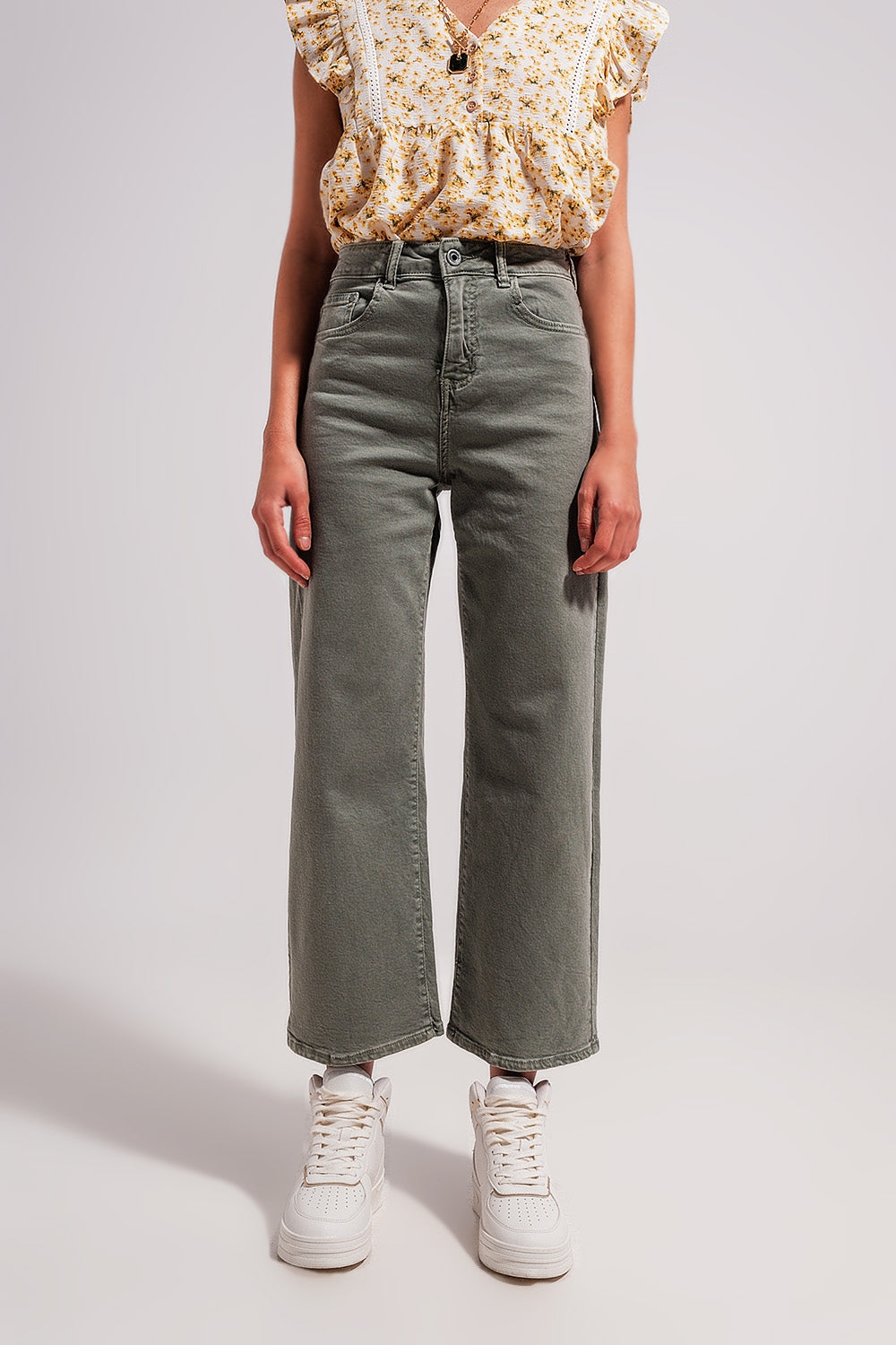 Q2 Wide leg jeans in gray