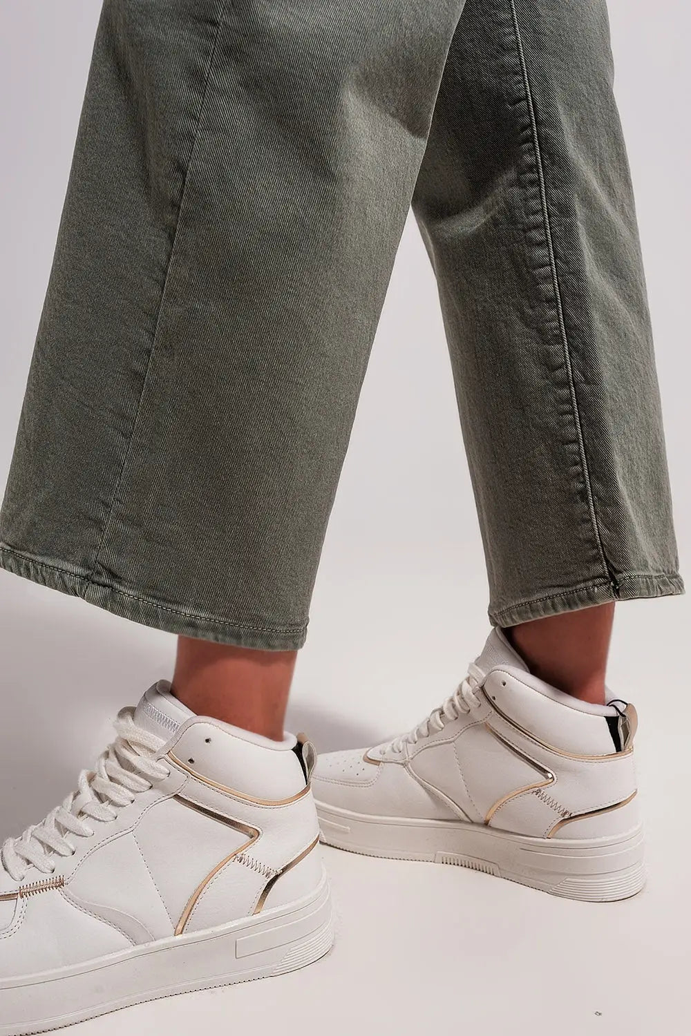 Wide leg jeans in gray - Jeans