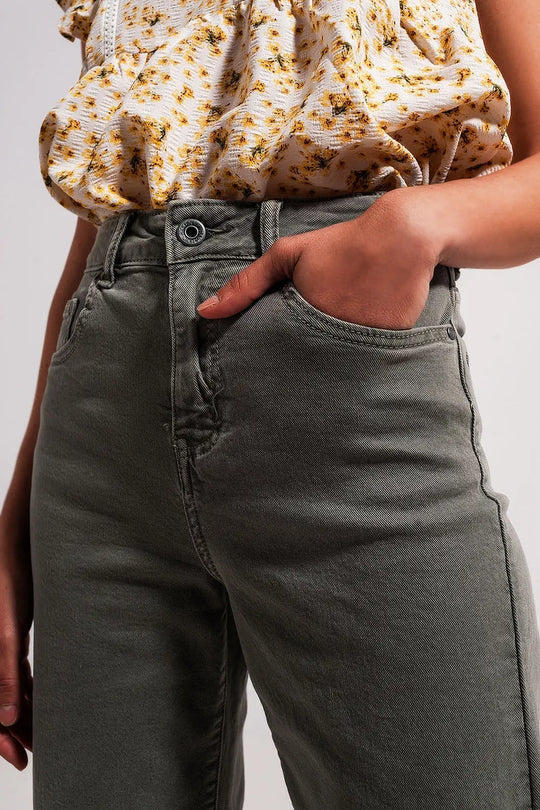 Wide leg jeans in gray - Jeans
