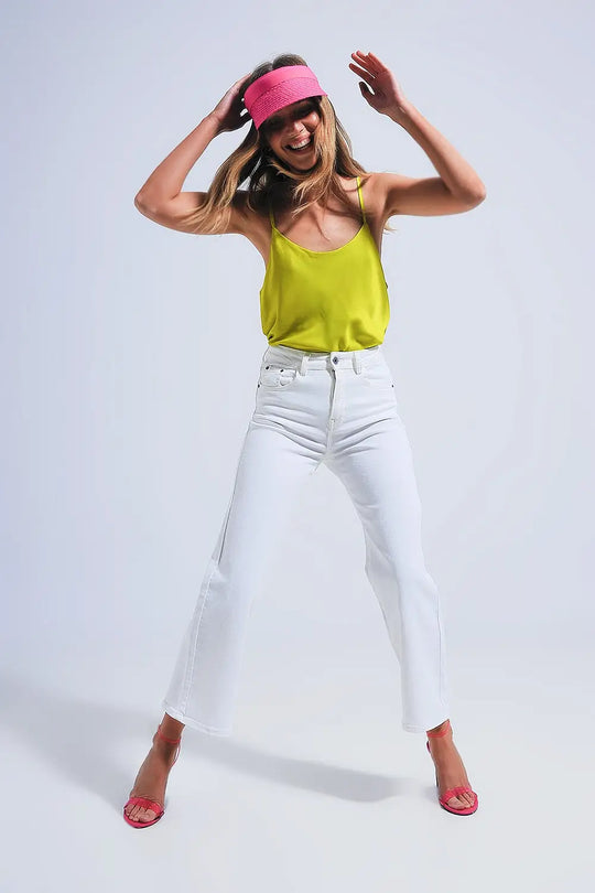 Wide leg jeans in white - Jeans