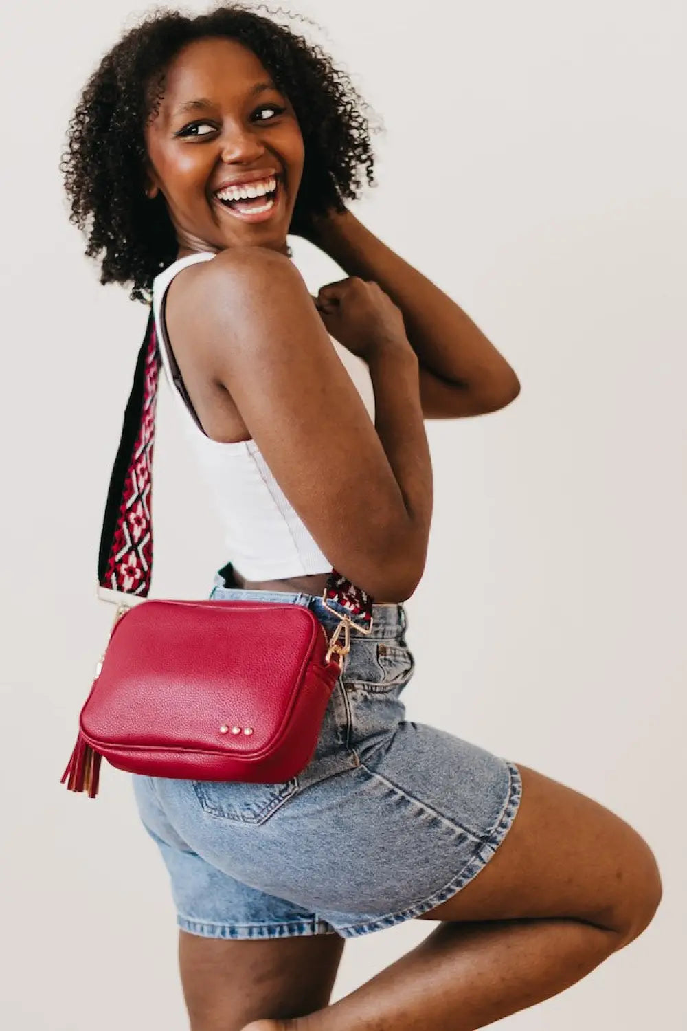 Willow Camera Crossbody Bag - Red - Crossbody Bag