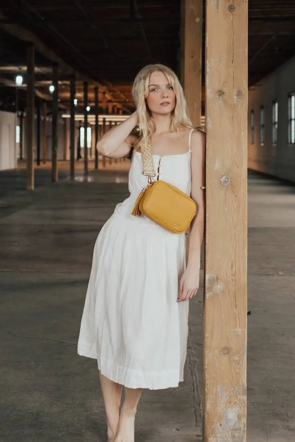 Willow Camera Crossbody Bag - Mustard - Crossbody Bag