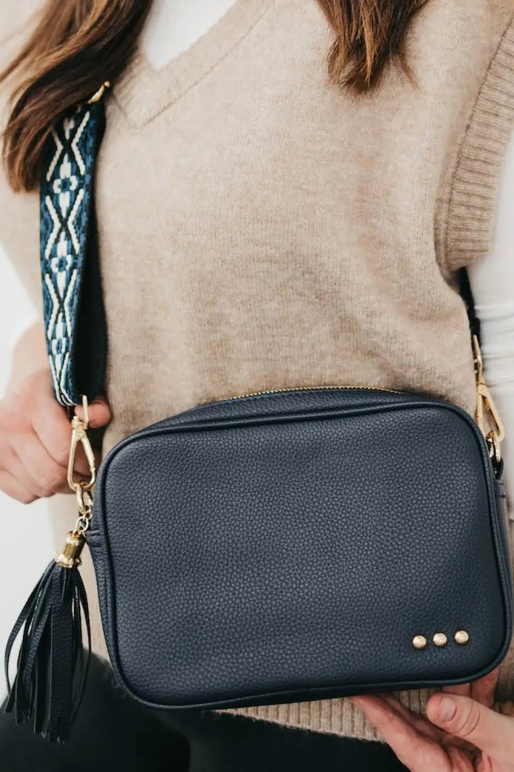 Willow Camera Crossbody Bag - Navy - Crossbody Bag