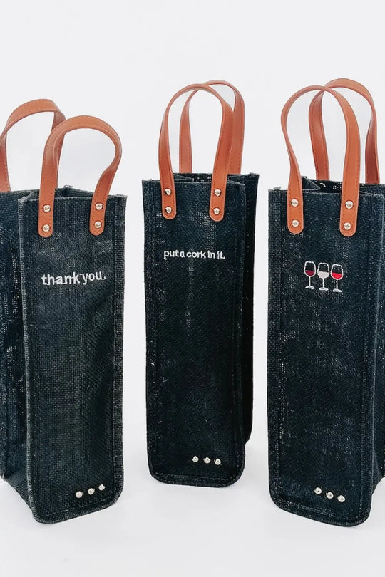 Gifted Canvas Reusable Wine Tote - Pouch