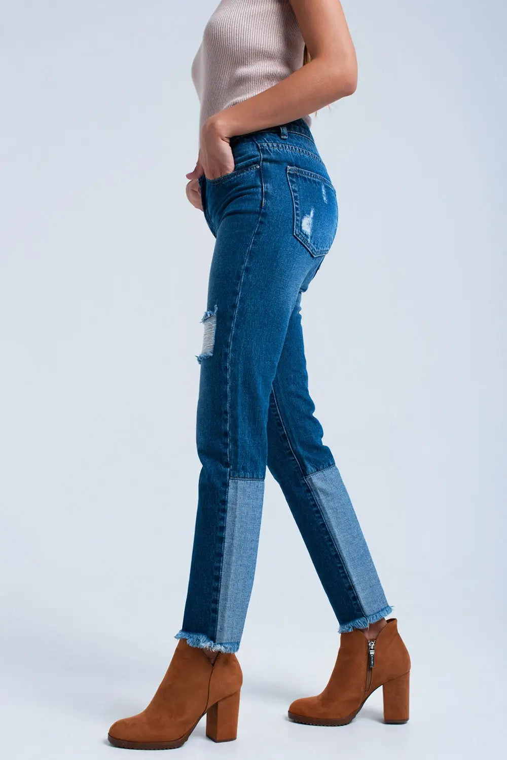 Worn straight jeans - Jeans