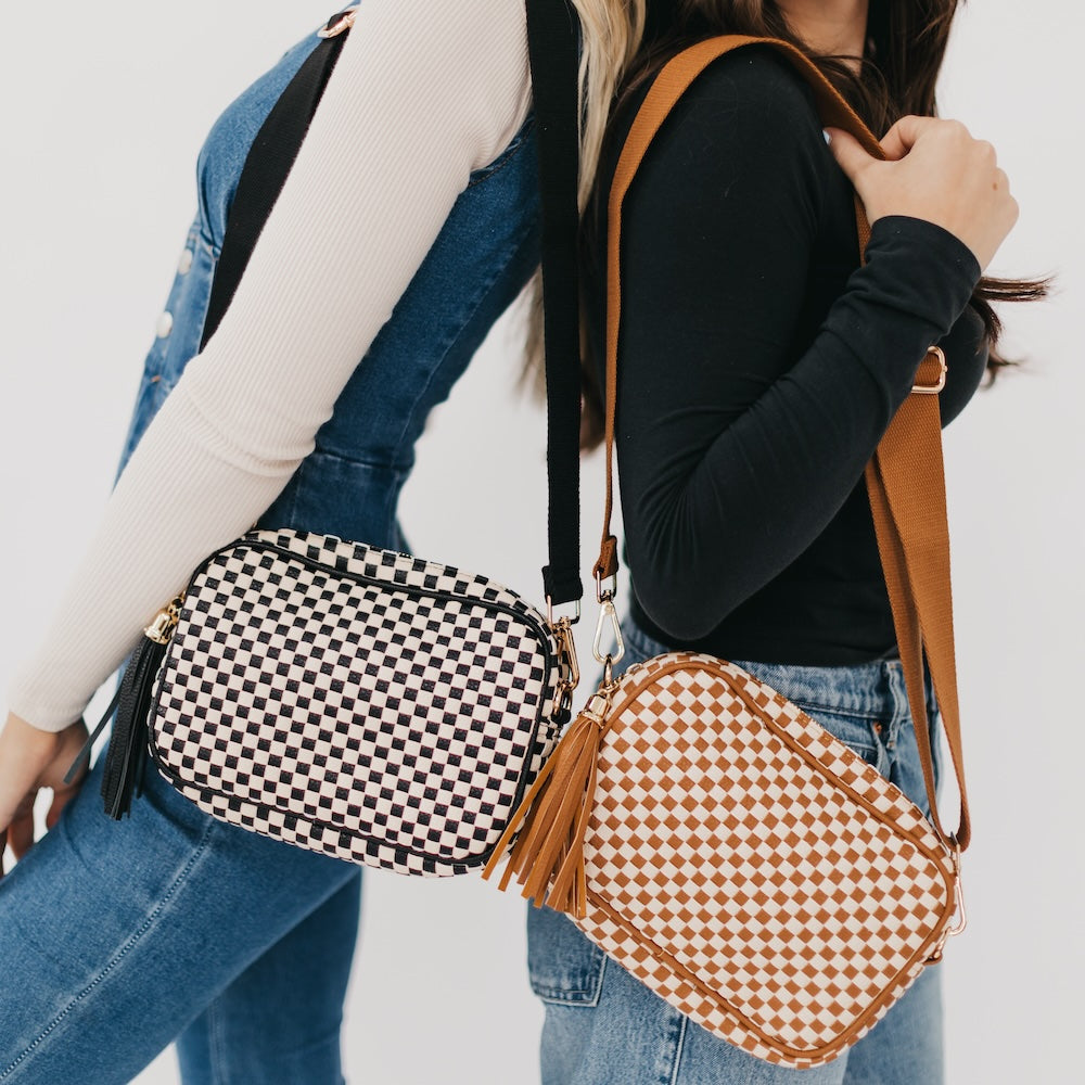 Woven Willow Camera Crossbody Bag - MELISSA JEAN