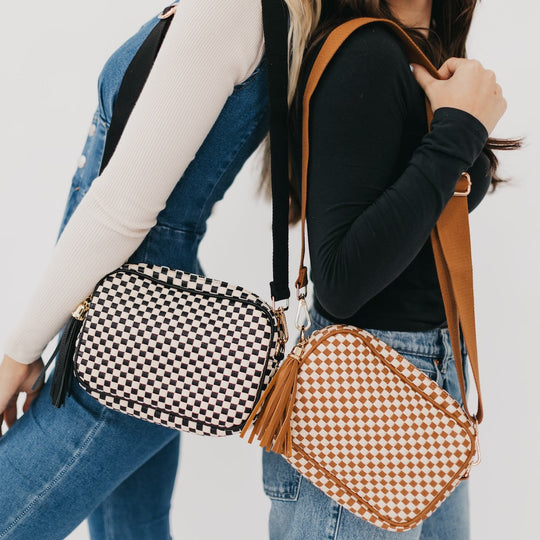 Woven Willow Camera Crossbody Bag - MELISSA JEAN