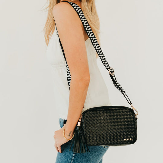 Woven Willow Camera Crossbody Bag - MELISSA JEAN