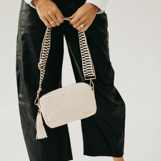 Woven Willow Camera Crossbody Bag