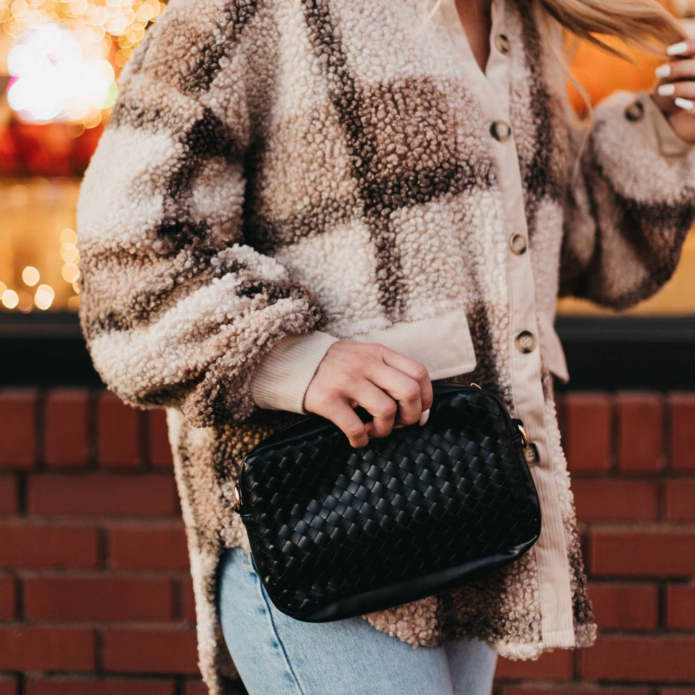 Woven Willow Camera Crossbody Bag - MELISSA JEAN