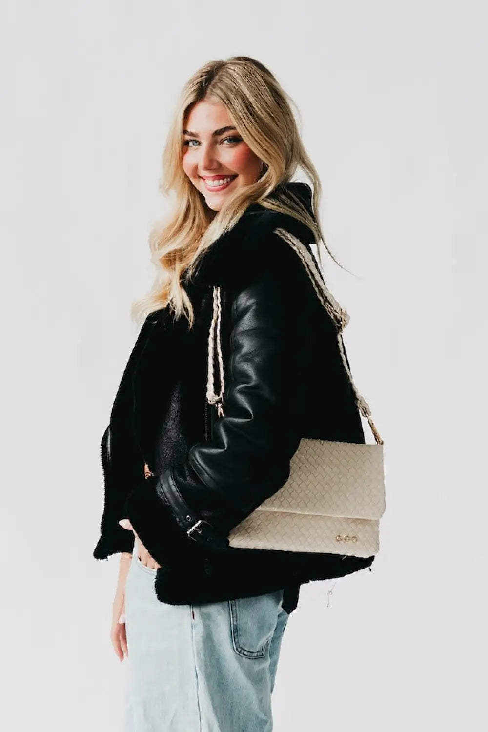 Wrenlee Woven Flap Crossbody