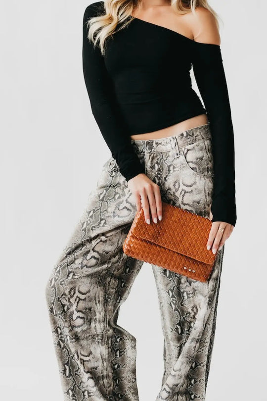 Wrenlee Woven Flap Crossbody