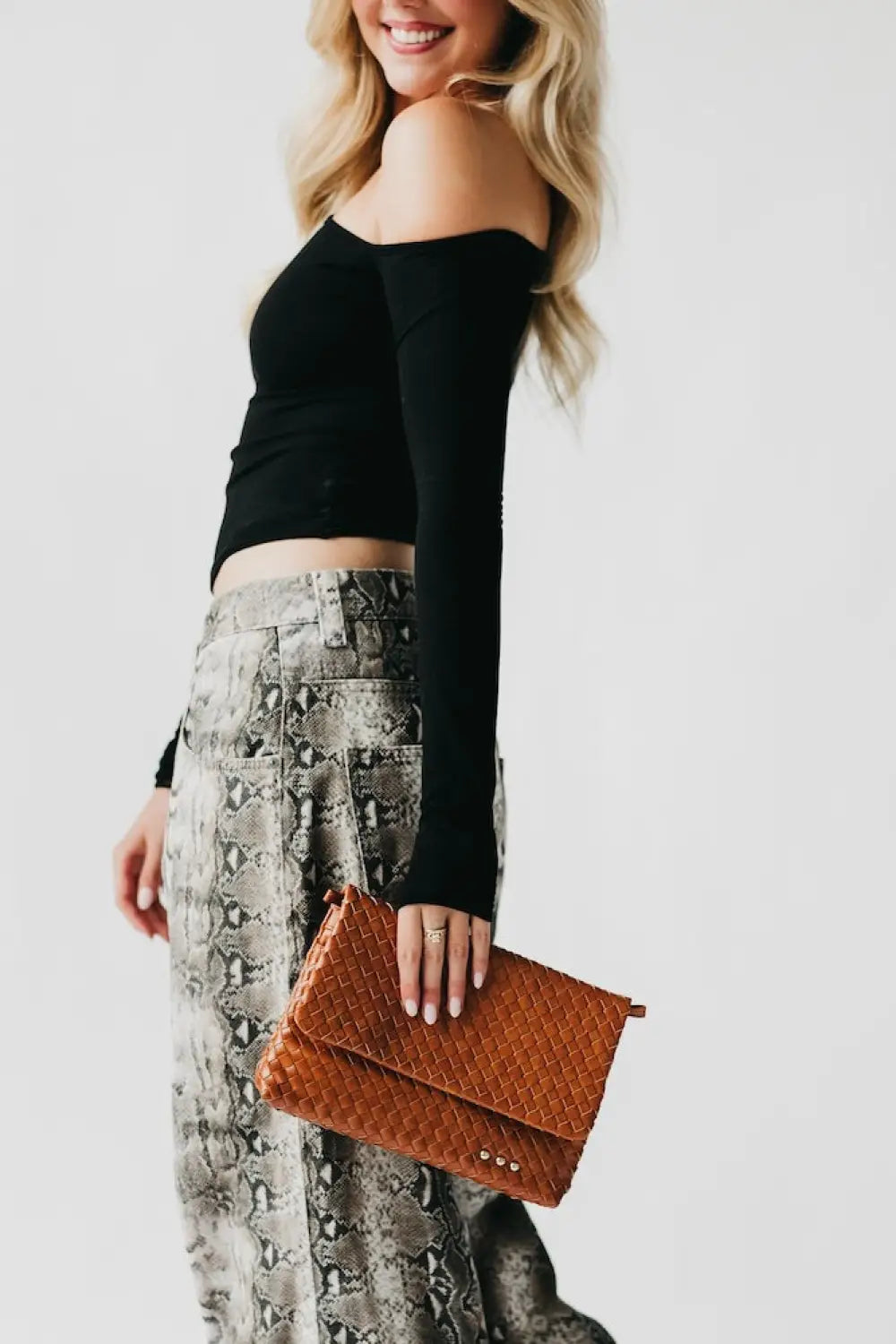 Wrenlee Woven Flap Crossbody