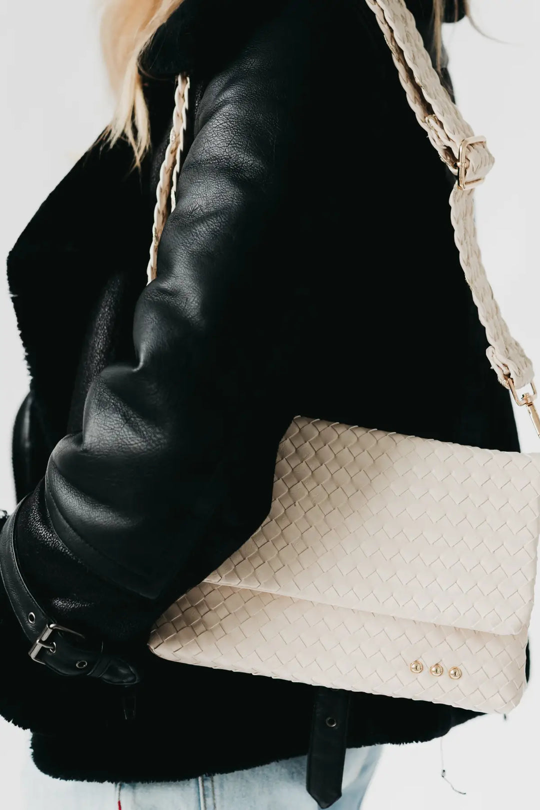 Wrenlee Woven Flap Crossbody