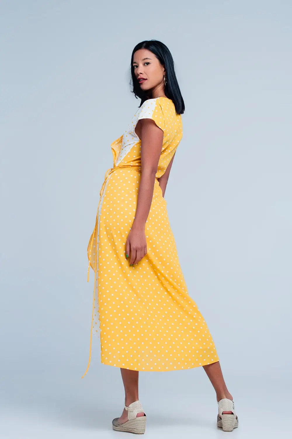 Yellow dress with polka dots - Dresses