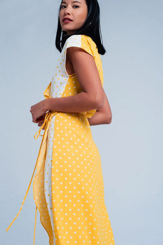 Yellow dress with polka dots - Dresses