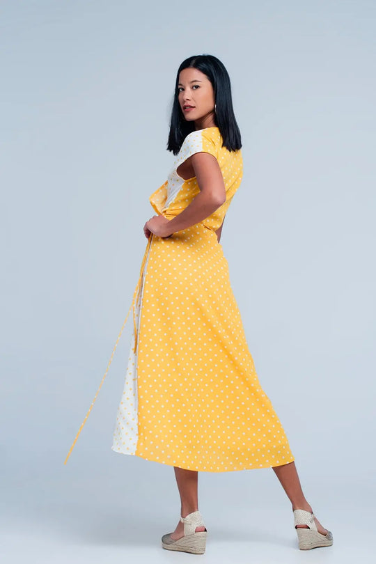 Yellow dress with polka dots - Dresses