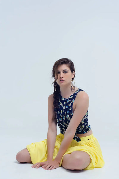 Q2 Yellow maxi skirt with pockets