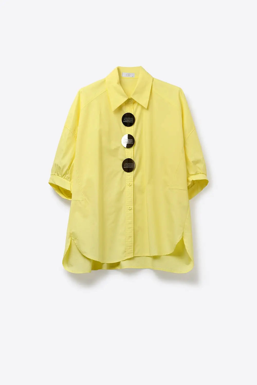 Yellow Oversized Button-Front Shirt - One Size / Yellow - Shirts