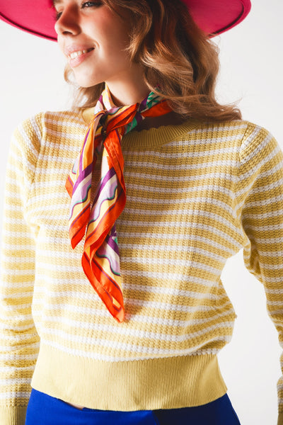 Yellow striped Sweater