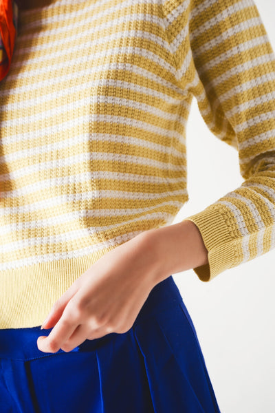 Yellow striped Sweater