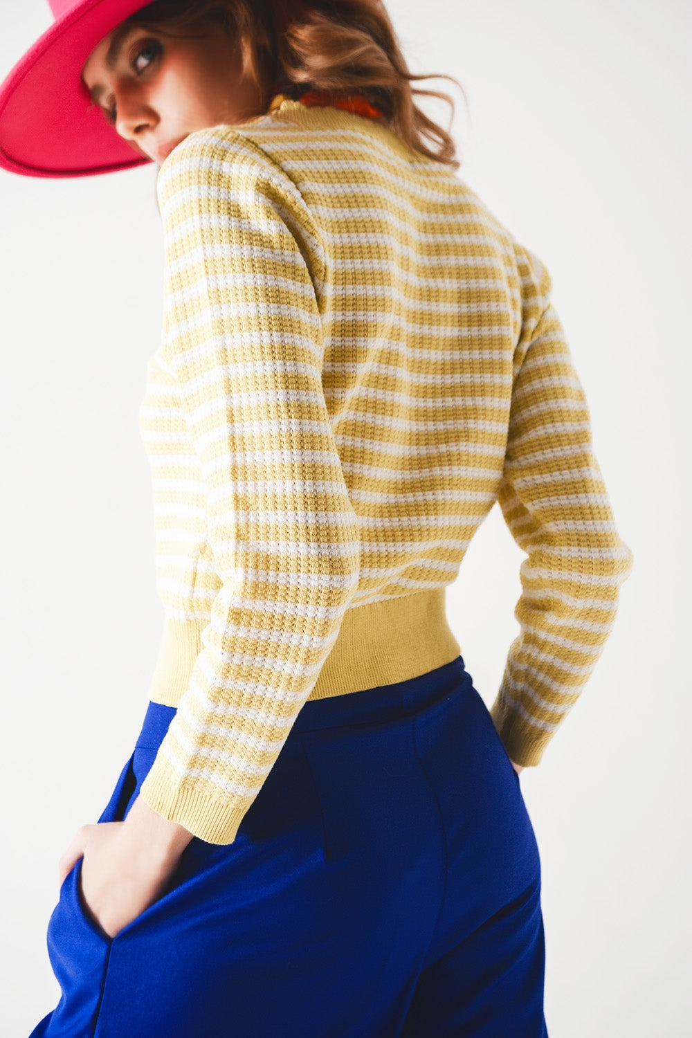 Yellow striped Sweater