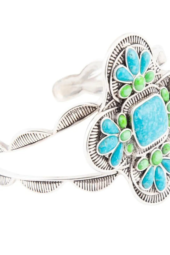 Zion Blue Turquoise Sterling Silver Cuff Bracelet - Bracelets