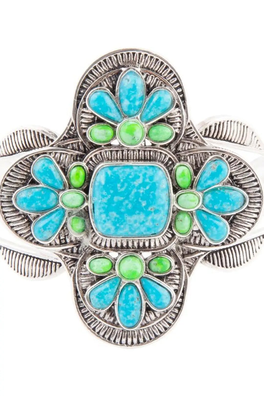 Zion Blue Turquoise Sterling Silver Cuff Bracelet - Bracelets