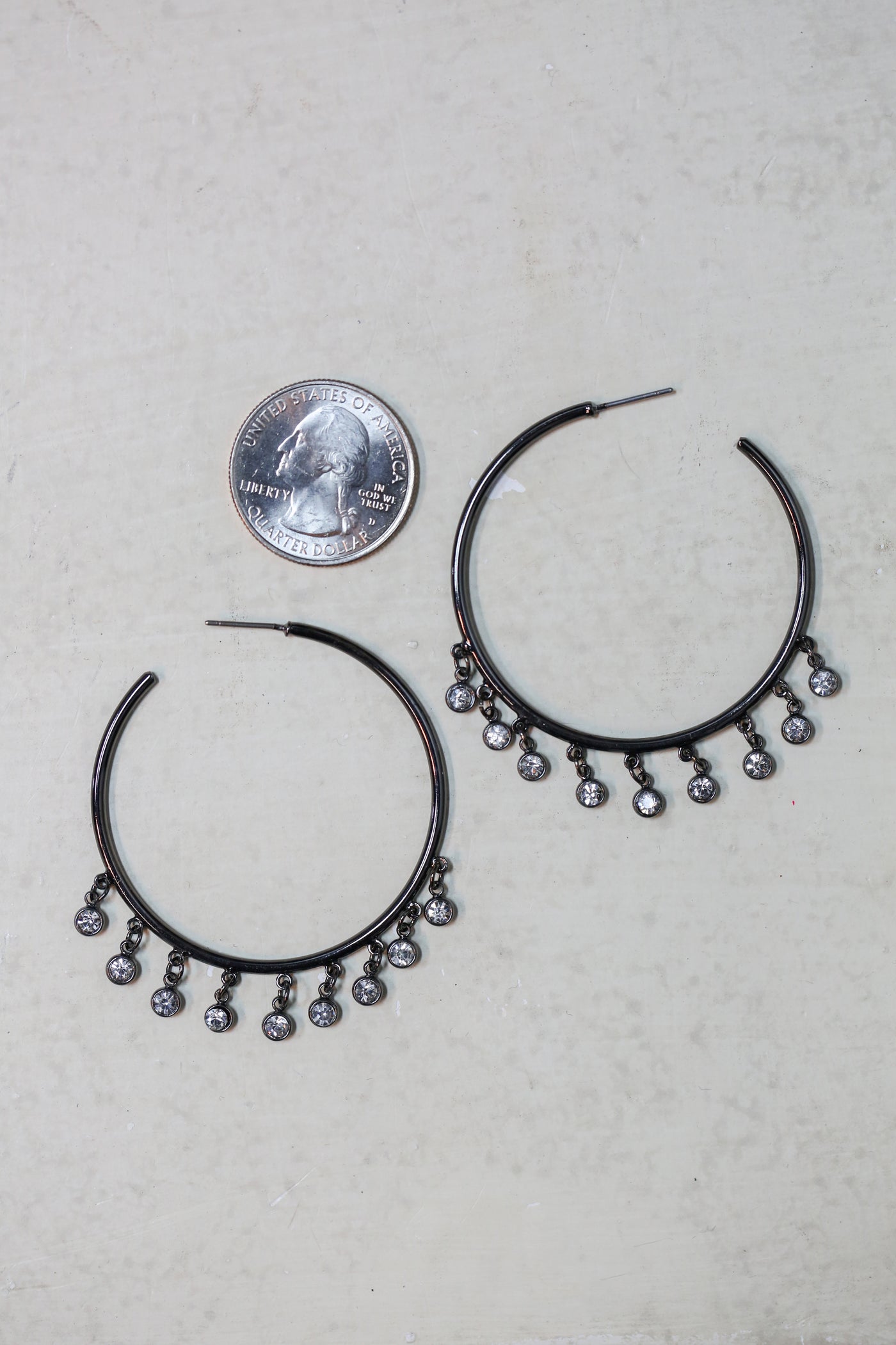 Antique Black Hoop Dangle Earrings - Melissa Jean Boutique