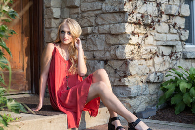 Crimson Cami Dress - Melissa Jean Boutique