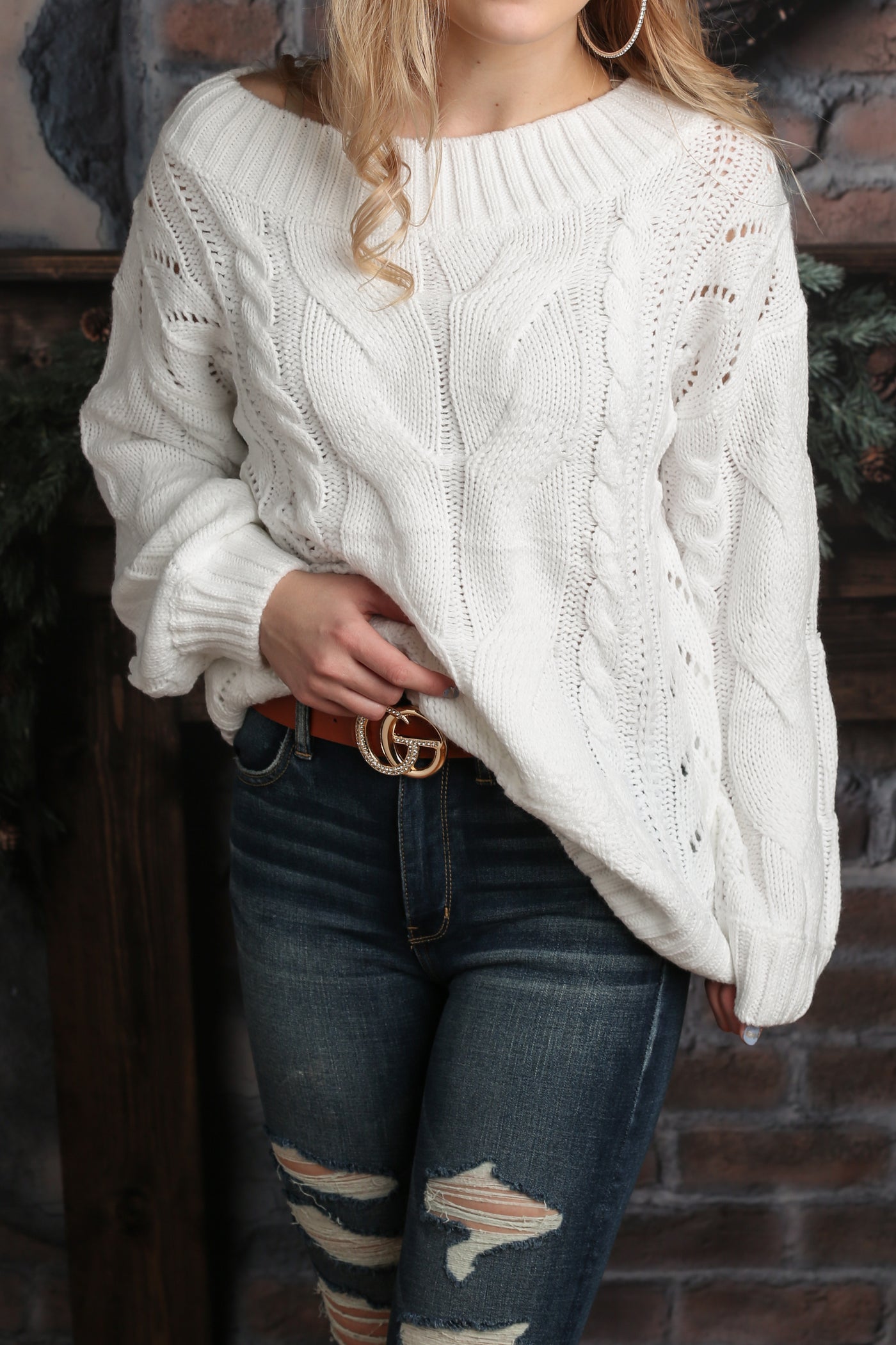 Chunky Knit Sweater -More Colors! - Melissa Jean Boutique