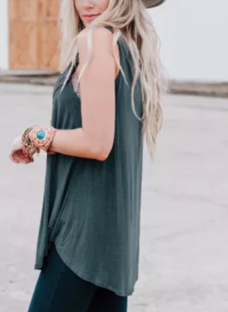 Green with Envy Sleeveless Top - Melissa Jean Boutique