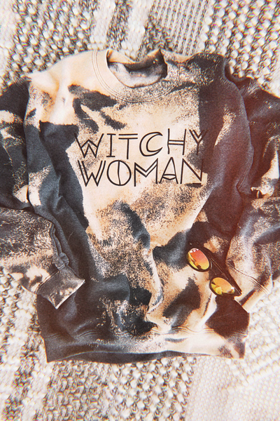 Witchy Woman Bleached Sweatshirt
