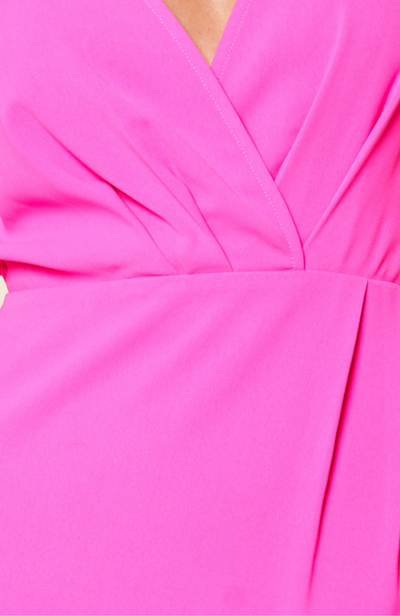 Hot Date Juleen Pink Surplice Dress