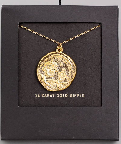 Old Coin Gold Pendant Necklace