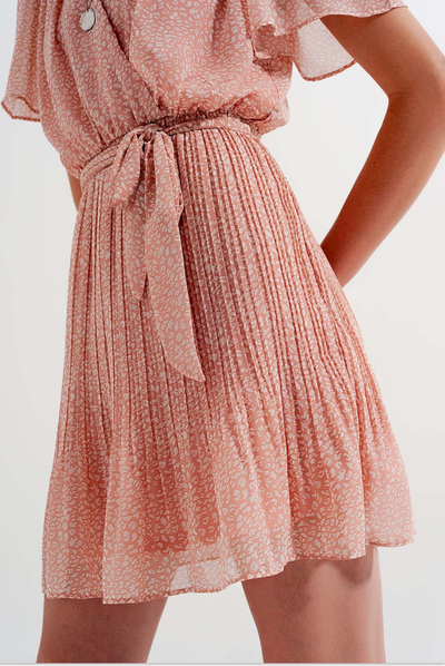 Ellie Pink Leopard Mini Dress