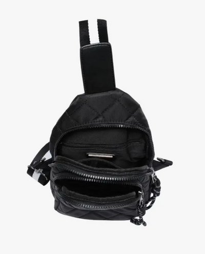 Black Quilted Sling Bag