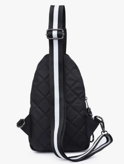 Black Quilted Sling Bag