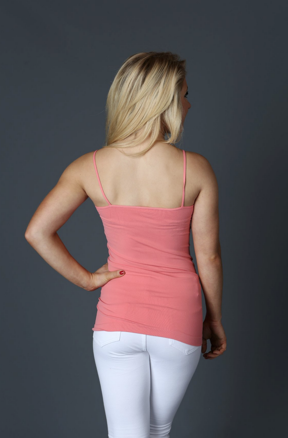 Seamless Long Pink Cami - Melissa Jean Boutique