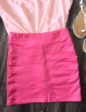 Pink Mini Skirt - Melissa Jean Boutique