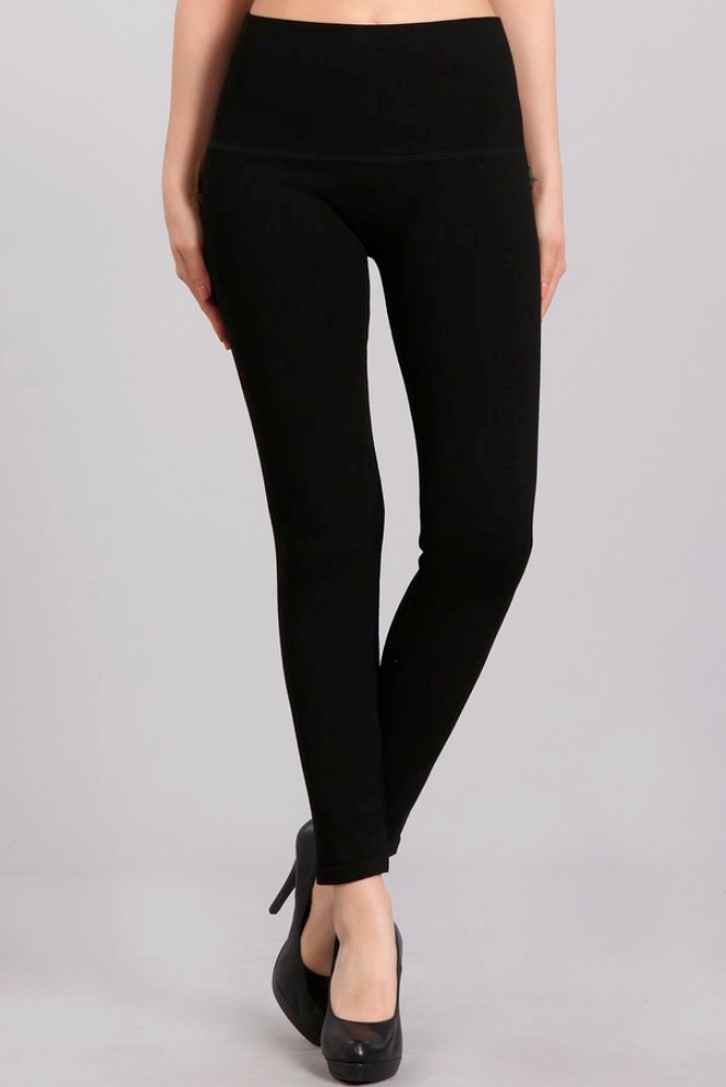 Black French Terry Leggings - Melissa Jean Boutique