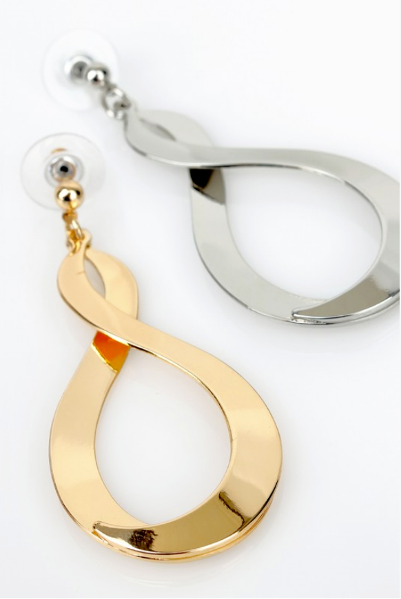 Infinity Sign Dangle Earrings *In Silver or Gold - Melissa Jean Boutique