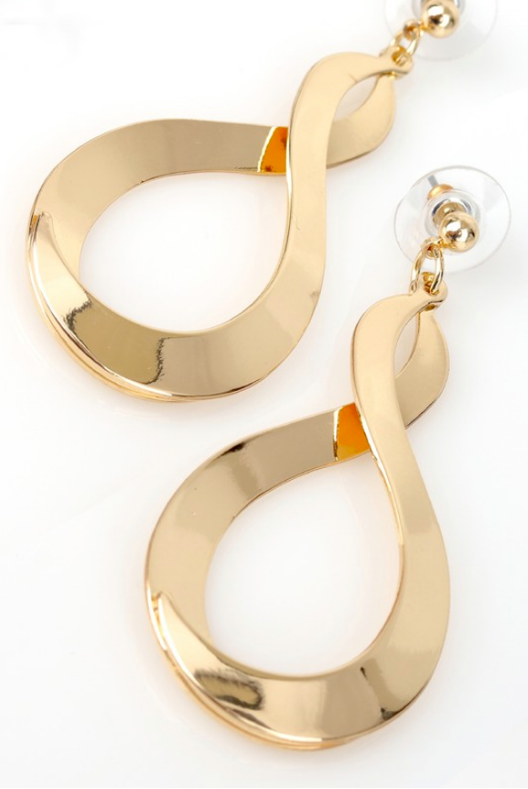 Infinity Sign Dangle Earrings *In Silver or Gold - Melissa Jean Boutique