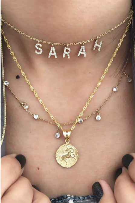 Crystal Custom Name Necklaces - Melissa Jean Boutique