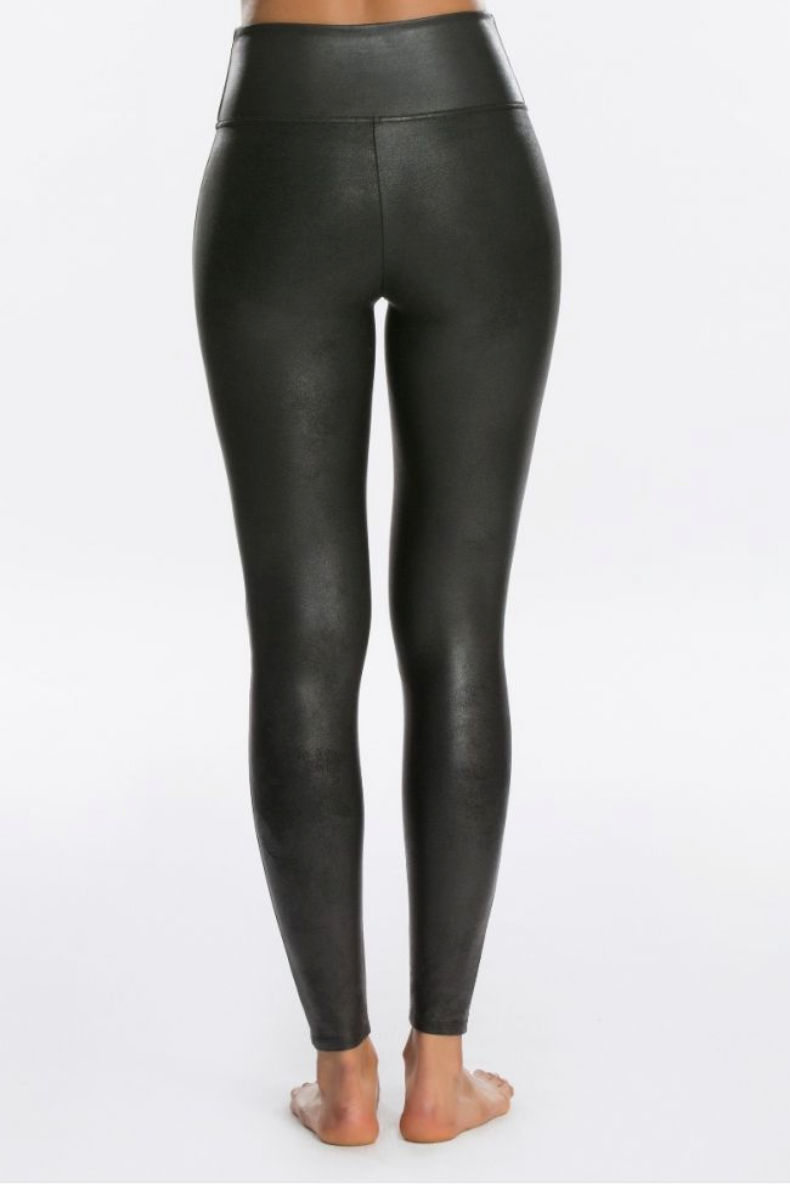 Spanx Black Faux Leather Leggings - Melissa Jean Boutique