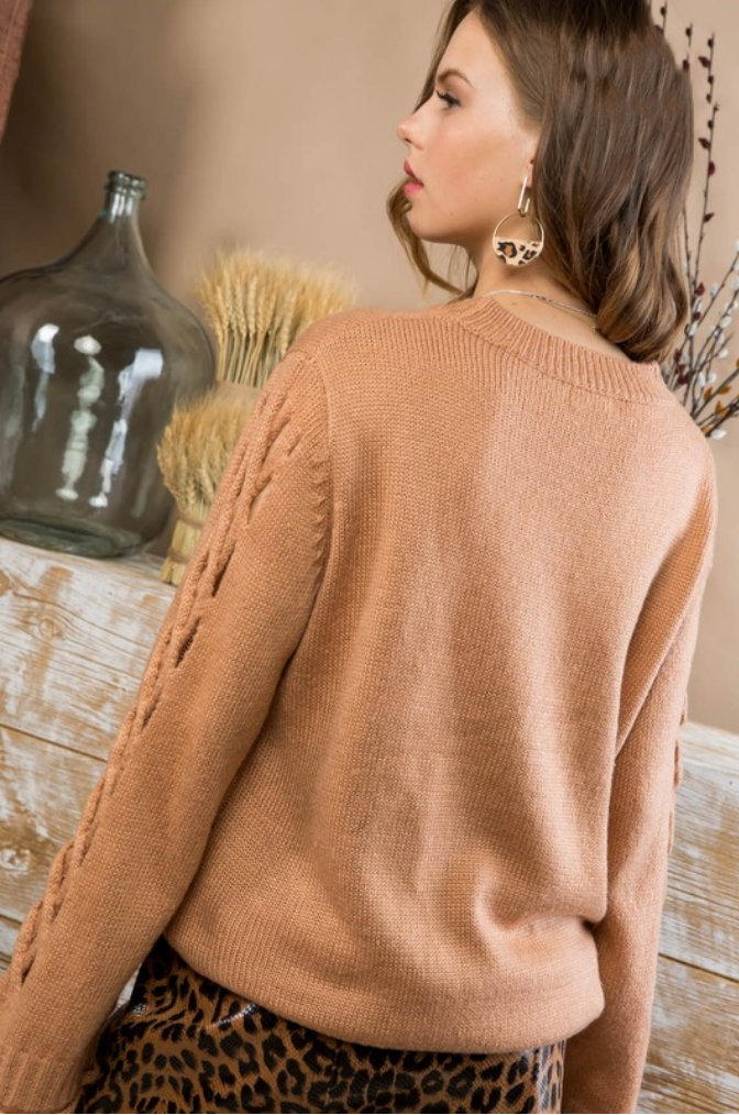 Toasted Nut Sweater - Melissa Jean Boutique