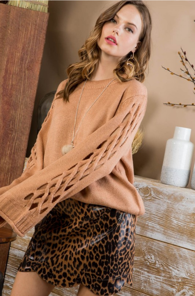 Toasted Nut Sweater - Melissa Jean Boutique