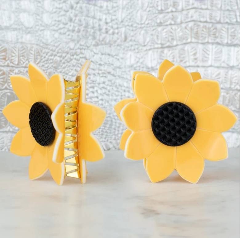 Sunflower Hair Clip - Melissa Jean Boutique
