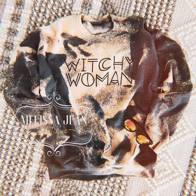 Witchy Woman Bleached Sweatshirt - Melissa Jean Boutique